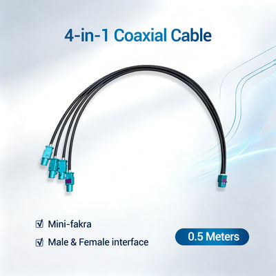 Male and Female Mini-fakra Coaxial Cable 4-in-1